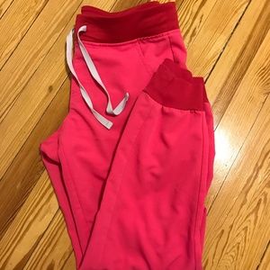 FIGS shocking pink Zamora jogger small petite